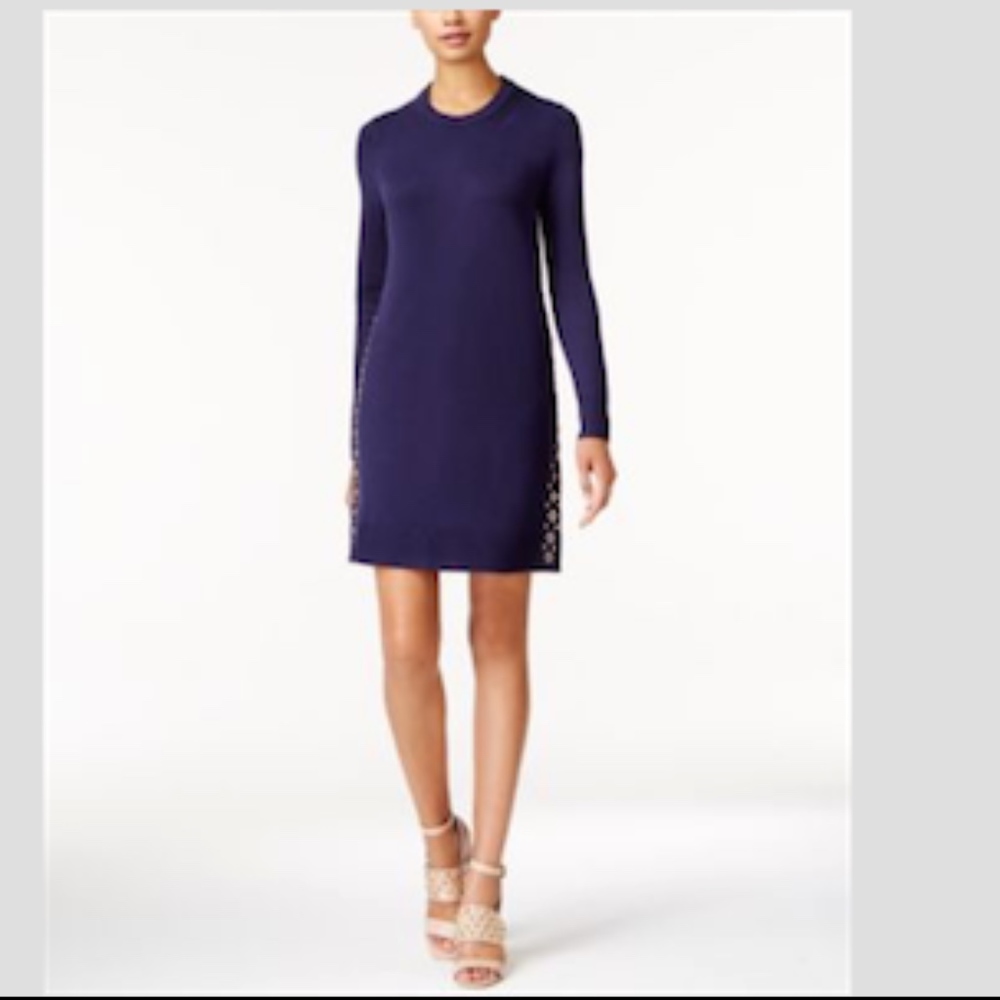 Michael Michael Kors Grommet & Stud Dress - Blue L